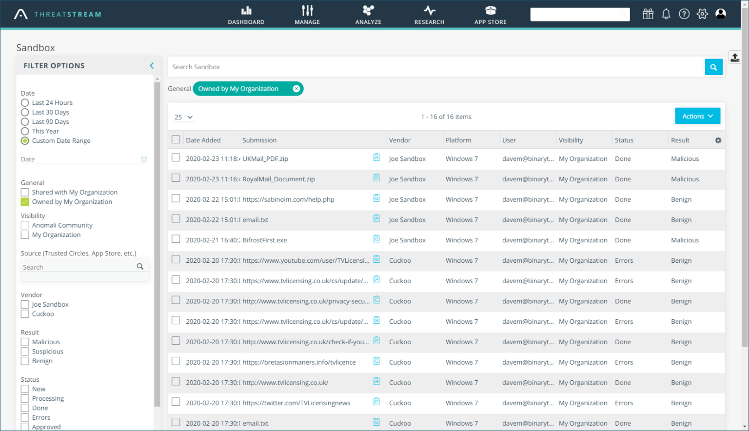 Anomali Threat Intelligence Platform - IT Security Guru